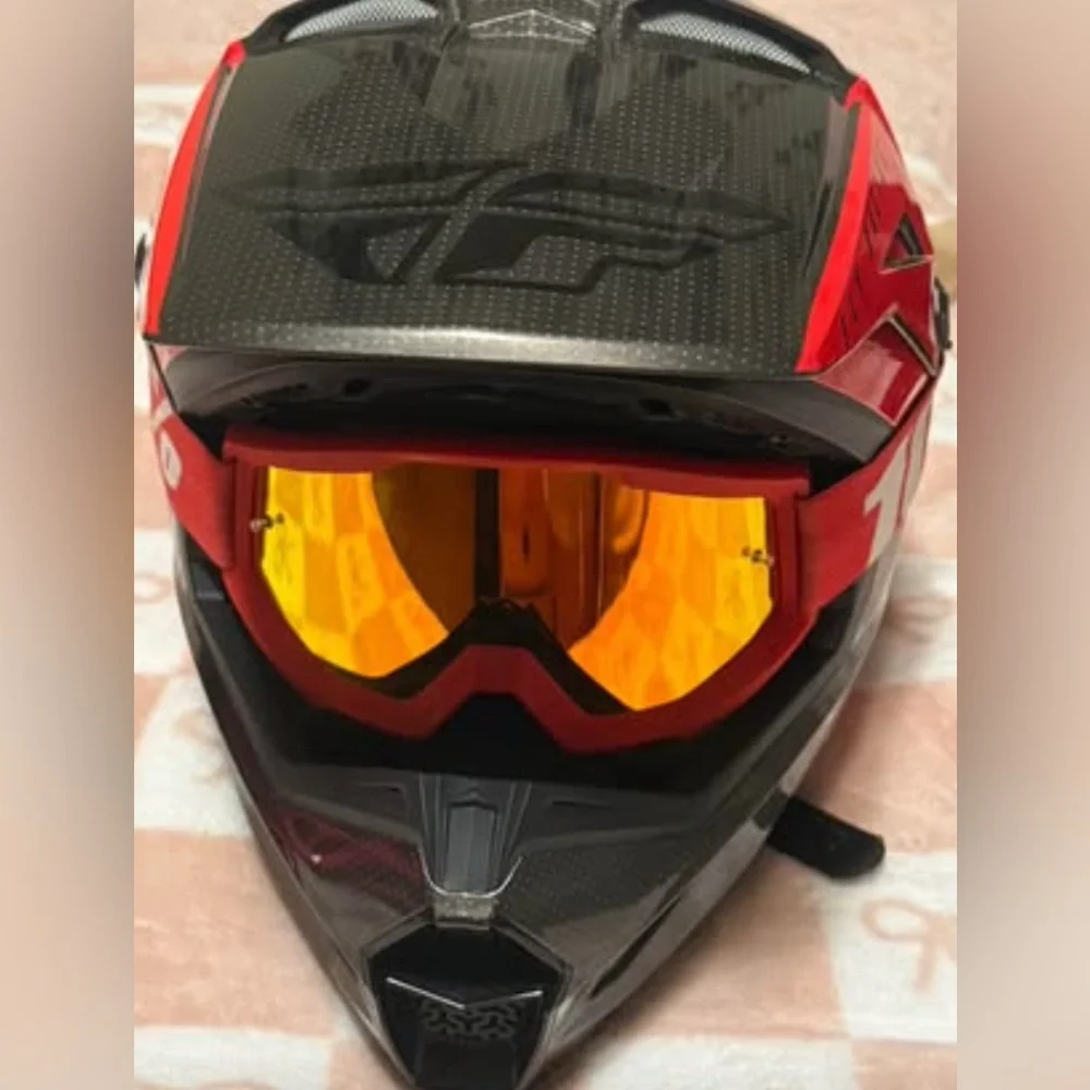 Fly Racing Helmet & 100% Goggles - Picture 1 of 2